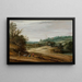 Landschapschilderij met duinen en een landweg - Pieter van Santvoort — ingelijst kunstwerk aan de muur