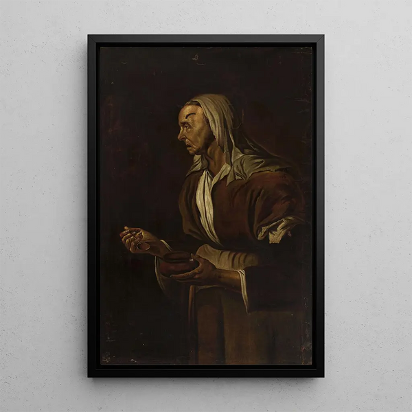 Pietro Bellotti - Portrait of an old woman with a bowl.webp