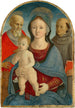 La Vierge à l'Enfant avec les saints Jérôme et Antoine de Padoue - Pietro di Francesco degli Orioli — weergave van het kunstwerk