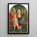 La Vierge à l'Enfant avec les saints Jérôme et Antoine de Padoue - Pietro di Francesco degli Orioli — ingelijst kunstwerk aan de muur