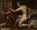 Joseph en de vrouw van Potifar - Pietro Liberi — weergave van het kunstwerk