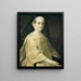 Portret van de markiezin Concina di Udine - Pietro Longhi — ingelijst kunstwerk aan de muur