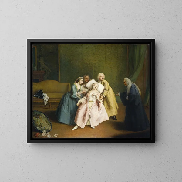 Le Faible - Pietro Longhi — ingelijst kunstwerk aan de muur