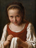 Meisje met naaiwerk - Pietro Rotari — weergave van het kunstwerk
