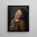 Young sleeping boy - Pietro Rotari — framed artwork on a wall