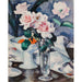 Reproductie van het schilderij Pink Rozen in een Glazen Vaas - Samuel John Peploe
