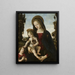 Maria met het kind Jezus en Johannes de Doper - Pinturicchio — ingelijst kunstwerk aan de muur