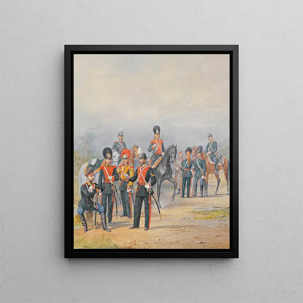 Piotr Ivanovich Balashov - A Group Of Officers And Men Of The Life Guards Dragoon Regiment.webp