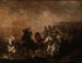 Artillerie die een beek overstak - Piotr Michałowski — weergave van het kunstwerk