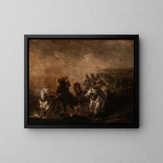 Piotr Michaowski - Artillery Crossing a Stream.webp