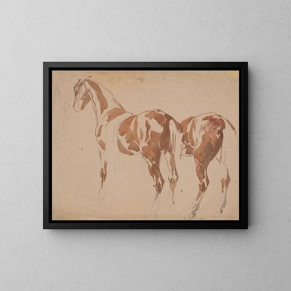 L'étude du cheval et de son harnais - Piotr Michałowski — ingelijst kunstwerk aan de muur