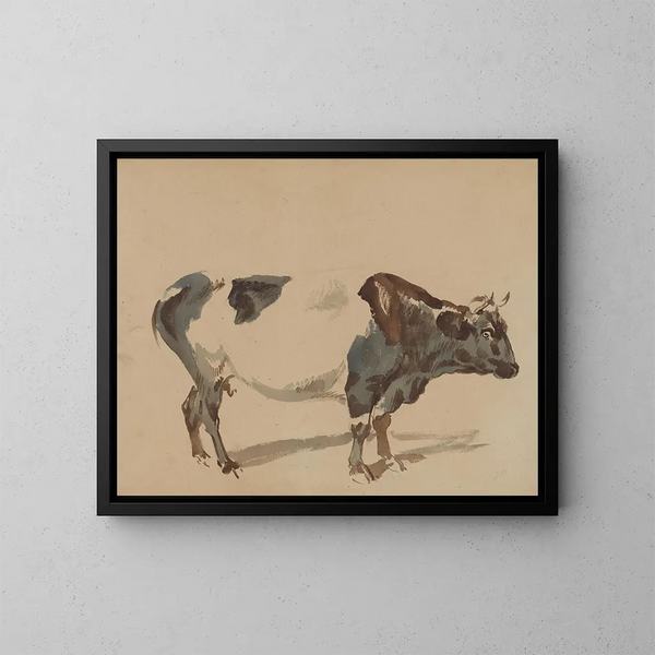 Studie van een koe - Piotr Michałowski — ingelijst kunstwerk aan de muur