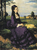 Dame in violet - Pál Szinyei Merse — weergave van het kunstwerk