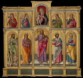 Polyptyque avec Saint Jacques le Majeur, la Vierge à l'Enfant et des Saints - Bartolomeo Vivarini
