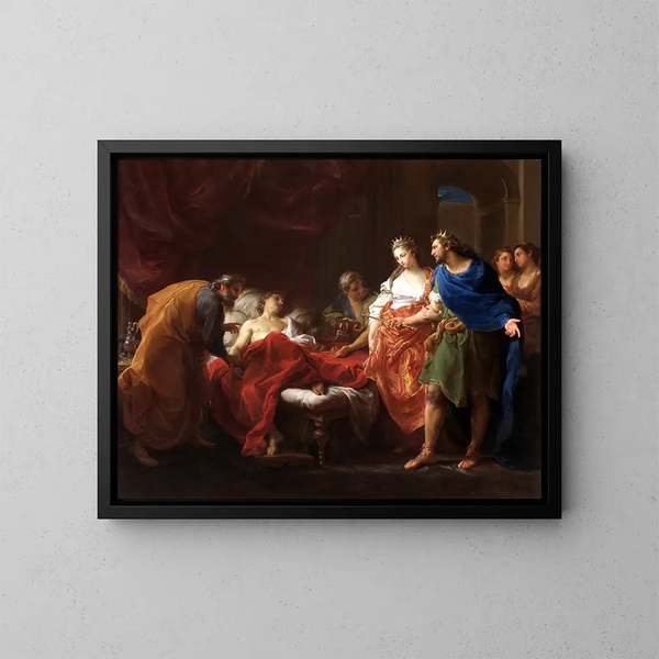 Antiochus en Stratonice - Pompeo Batoni — ingelijst kunstwerk aan de muur