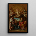De Christus in glorie met de heiligen Celse, Julien, Marcionille en Basilisse - Pompeo Batoni — ingelijst kunstwerk aan de muur