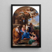 De Maagd met Kind met de heiligen Jozef, Zacharias en Elisabeth en de kleine Sint Jan - Pompeo Batoni — ingelijst kunstwerk aan de muur