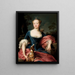 Portret van een dame in Diane jager - Pompeo Batoni — ingelijst kunstwerk aan de muur