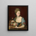 Portret van een dame in Flore - Pompeo Batoni — ingelijst kunstwerk aan de muur