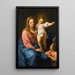 La Vierge à l'Enfant avec le petit Saint Jean-Baptiste - Pompeo Batoni — ingelijst kunstwerk aan de muur