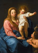 La Vierge à l'Enfant avec le petit Saint Jean-Baptiste - Pompeo Batoni — weergave van het kunstwerk