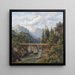 Pont en hout op een bergbeek - Edmund Hd — ingelijst kunstwerk aan de muur