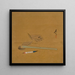 Brush holder and leaves - Shibata Zeshin — framed artwork on a wall