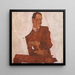Portret van Arthur Roessler - Egon Schiele — ingelijst kunstwerk aan de muur