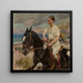 Portrait of Hérthier de Boislambert on horseback - Wojciech Kossak — framed artwork on a wall