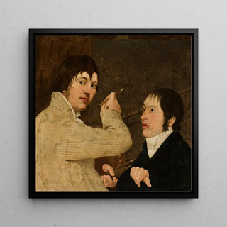 Portrait d'un peintre avec un jeune homme - Jan Antoni Blank