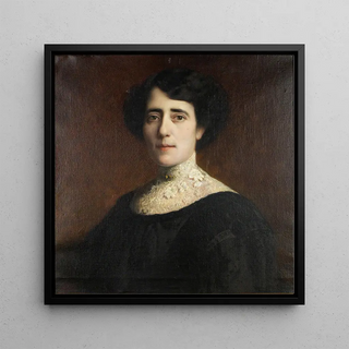 Portrait d'une dame avec un col en dentelle - Franz von Stuck