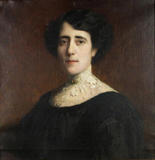 Portrait d'une dame avec un col en dentelle - Franz von Stuck