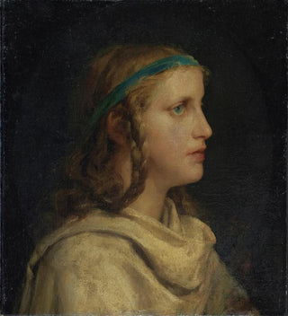 Portrait d'une fille de profil - Albert Anker