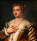 portret van een jonge Venetiaanse vrouw - Francesco Montemezzano — weergave van het kunstwerk