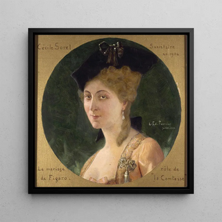 Portrait de Cécile Sorel 1873-1966, sociétaire de la Comédie-Française dans le rôle de la comtesse du Mariage de Figaro - Louis Édouard Fournier