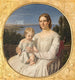 Portret van Maria Lehmann met haar dochter Margrethe - Jürgen Roed — weergave van het kunstwerk