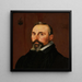 Portrait painting of Melchior Moretus - Salomon de Bray — framed artwork on a wall