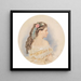 Portrait of Woman - Josef Kriehuber — framed artwork on a wall