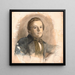 Portrait painting of mand - P C Skovgaard — framed artwork on a wall