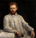 Portrait painting of sculptor Fridolin Dietsche - Heinrich Altherr — artwork view
