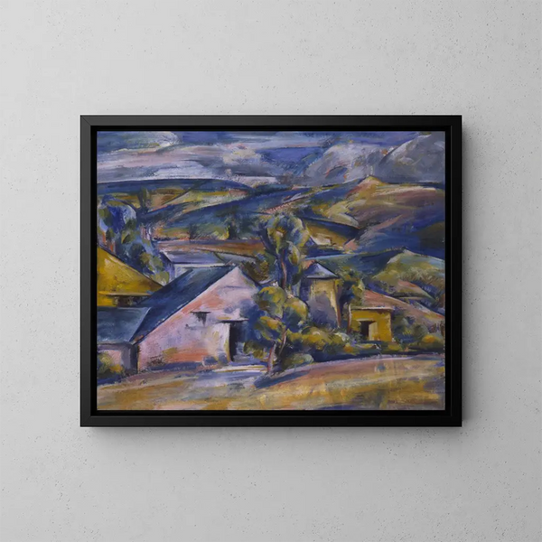 Les Collines - Preston Dickinson — ingelijst kunstwerk aan de muur