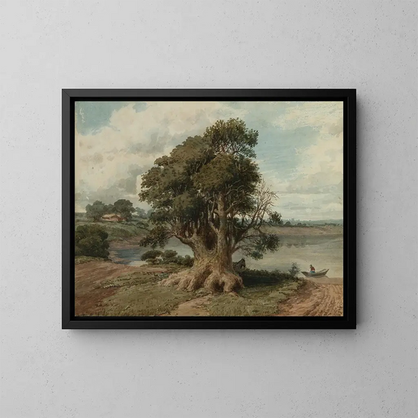 Landschap van de San Isidro-kust - Prilidiano Pueyrredón — ingelijst kunstwerk aan de muur