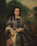 portret van mevrouw Elvira Lavalleja de Calzadilla - Prilidiano Pueyrredón — weergave van het kunstwerk
