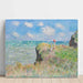 Reproductie van het schilderij van Claude Monet's schilderij Promenade sur la falaise, Pourville