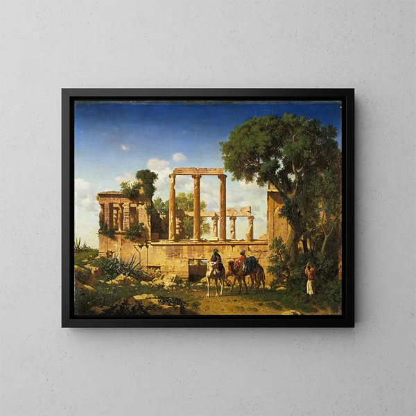 L'Érechthéion, Athene - Prosper Marilhat — ingelijst kunstwerk aan de muur