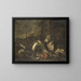 Natuurschilderij met vis - R. van Burgh — ingelijst kunstwerk aan de muur