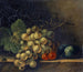 Natuurschilderij met druiven, steenfruit en een vlieg - Rachel Ruysch — weergave van het kunstwerk