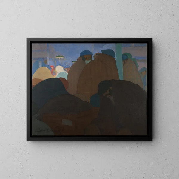 De emigranten - Rafael Barradas — ingelijst kunstwerk aan de muur