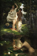 Young girls bathing at a forest spring - Raffaele Giannetti — artwork view