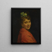 Een portret van een dame met een rood zijden sjaal - Raimundo de Madrazo y Garreta — ingelijst kunstwerk aan de muur